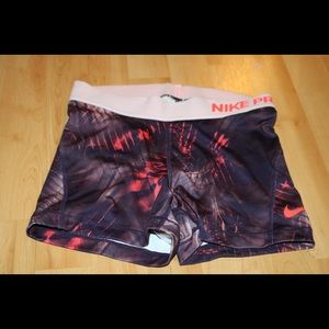 Nike Pro Workout Shorts Pink and Purple